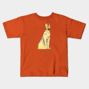 TITILEIN Egyptian Goddess Bastet Drawing Kids T-Shirt